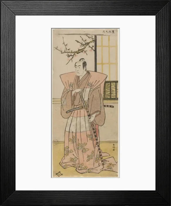 Framed Print : Ichikawa Monnosuke II as a Lord in Formal Dress, 1789. Creator: Katsukawa Shunko (Japanese Framed Print : Ichikawa Monnosuke II as a Lord in Formal Dress, 1789. Creator: Katsukawa Shunko (Japanese