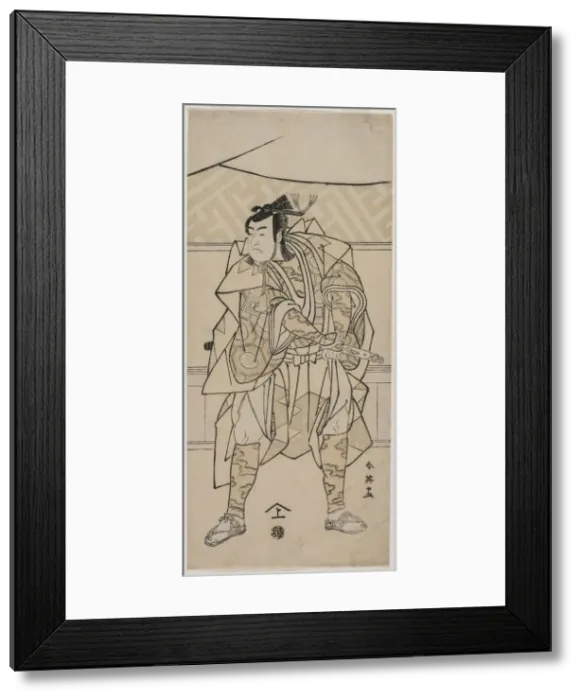 Framed Print : Ichikawa Monnosuke II as a Samurai, 1791. Creator: Katsukawa Shunei (Japanese, 1762-1819) Framed Print : Ichikawa Monnosuke II as a Samurai, 1791. Creator: Katsukawa Shunei (Japanese, 1762-1819)