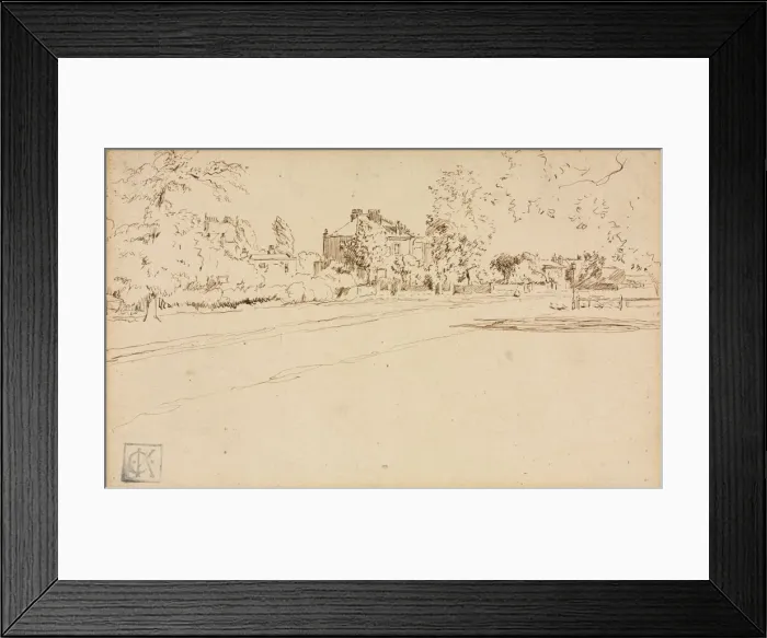 Framed Print : House in Hammersmith. Creator: Charles Samuel Keene (British, 1823-1891) Framed Print : House in Hammersmith. Creator: Charles Samuel Keene (British, 1823-1891)