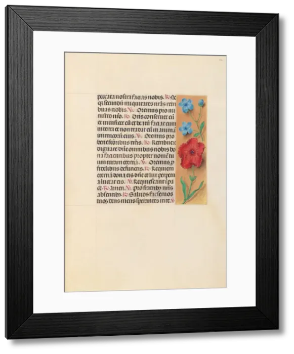 Framed Print : Hours of Queen Isabella the Catholic, Queen of Spain: Fol. 216r, c. 1500. Creator Framed Print : Hours of Queen Isabella the Catholic, Queen of Spain: Fol. 216r, c. 1500. Creator