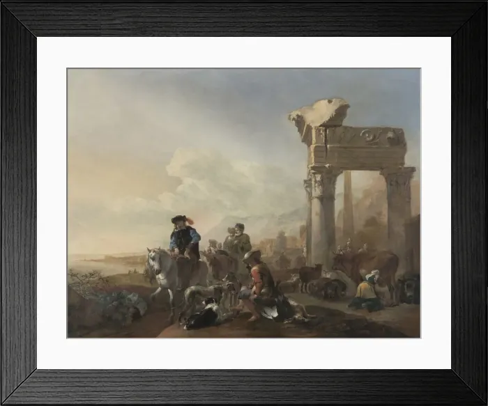 Framed Print : Hunters Near Ruins, 1648. Creator: Jan Baptist Weenix (Dutch, 1621-1660) Framed Print : Hunters Near Ruins, 1648. Creator: Jan Baptist Weenix (Dutch, 1621-1660)