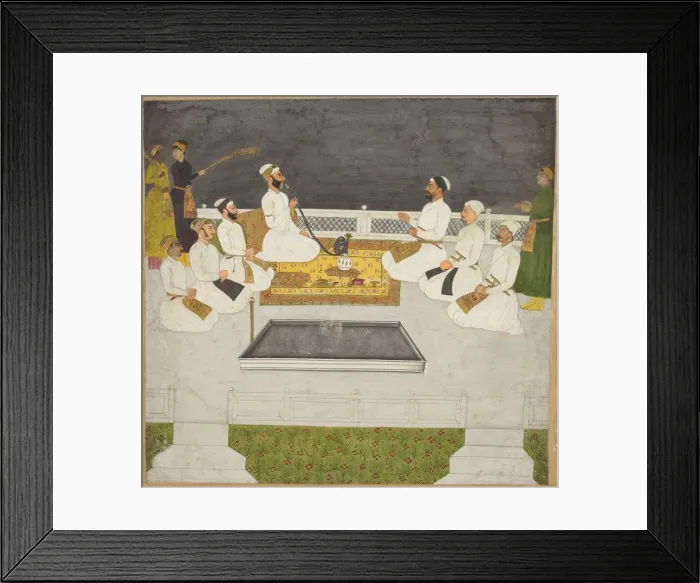 Framed Print : Husain Ali Khan Entertaining His Brothers (The Sayyid Brothers), c. 1712-19. Creator: Unknown Framed Print : Husain Ali Khan Entertaining His Brothers (The Sayyid Brothers), c. 1712-19. Creator: Unknown