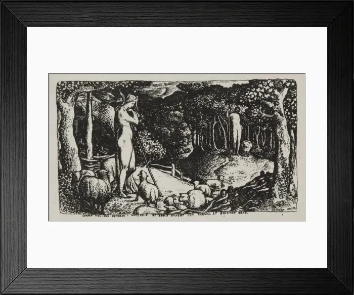 Framed Print : Ideal Pastoral Life, 1829. Creator: Edward Calvert (British, 1799-1883) Framed Print : Ideal Pastoral Life, 1829. Creator: Edward Calvert (British, 1799-1883)