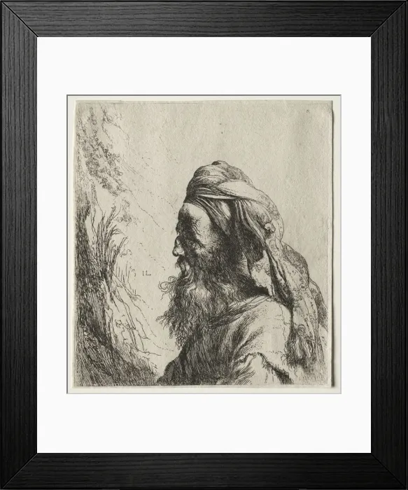 Framed Print : Head of an Oriental, 1600s. Creator: Jan Lievens (Dutch, 1607-1674) Framed Print : Head of an Oriental, 1600s. Creator: Jan Lievens (Dutch, 1607-1674)