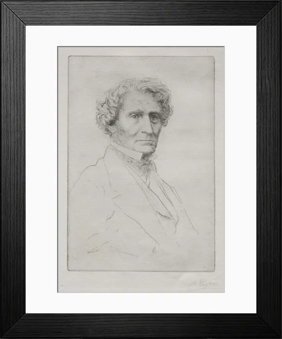 Framed Print : Hector Berlioz. Creator: Alphonse Legros (French, 1837-1911) Framed Print : Hector Berlioz. Creator: Alphonse Legros (French, 1837-1911)