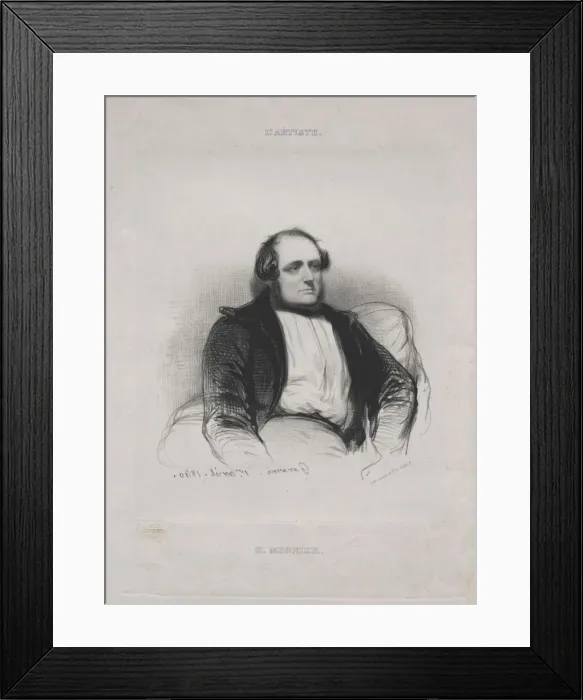 Framed Print : Henri (Bonaventure) Monnier, 1840. Creator: Paul Gavarni (French, 1804-1866) Framed Print : Henri (Bonaventure) Monnier, 1840. Creator: Paul Gavarni (French, 1804-1866)