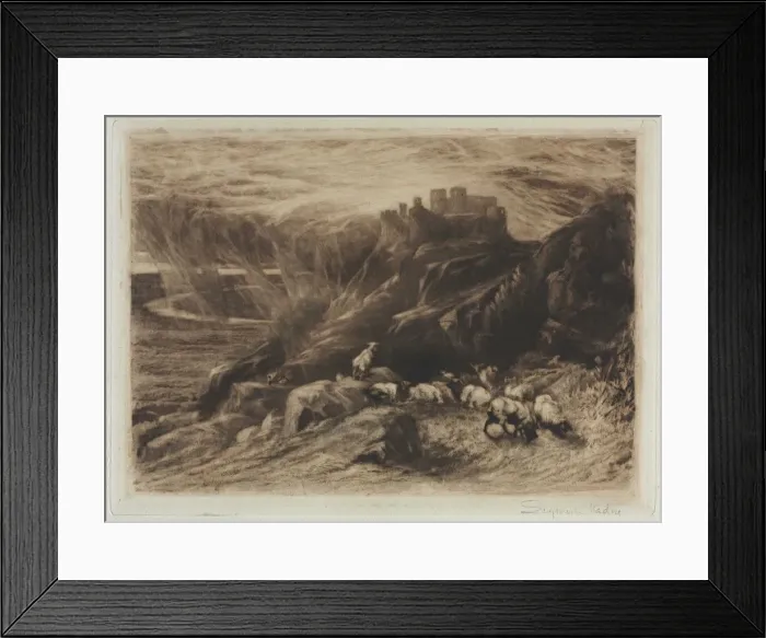 Framed Print : Harlech (A Second Plate), 1880. Creator: Francis Seymour Haden (British, 1818-1910) Framed Print : Harlech (A Second Plate), 1880. Creator: Francis Seymour Haden (British, 1818-1910)