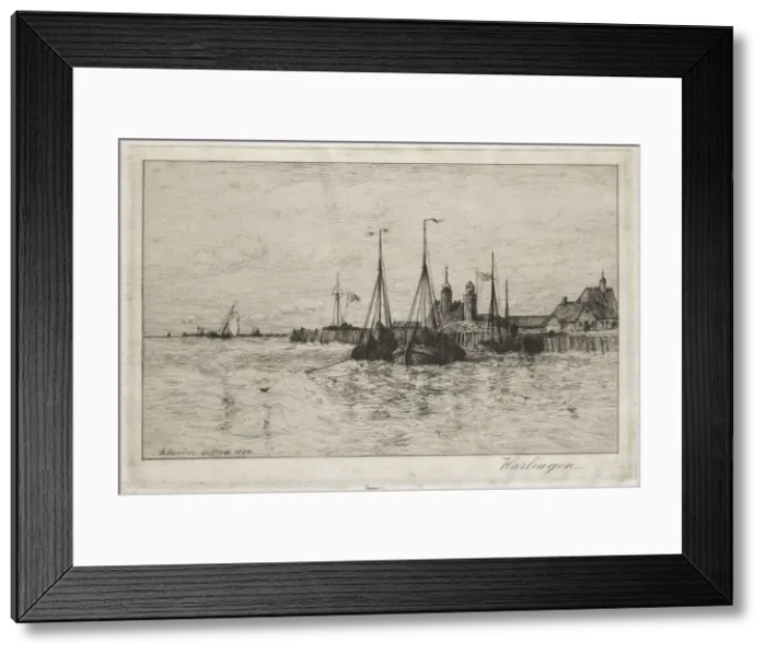 Framed Print : Harlingen, 1884. Creator: Robert Swain Gifford (American, 1840-1905) Framed Print : Harlingen, 1884. Creator: Robert Swain Gifford (American, 1840-1905)