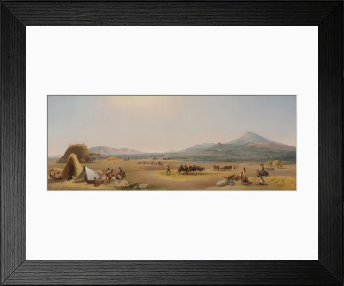 Framed Print : Harvest on the Roman Campagna, 1868. Creator: John Gadsby Chapman (American, 1808-1889) Framed Print : Harvest on the Roman Campagna, 1868. Creator: John Gadsby Chapman (American, 1808-1889)