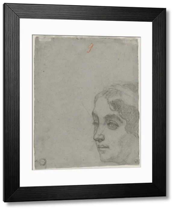 Framed Print : Head of a Woman (verso), c. 1857. Creator: Thomas Couture (French, 1815-1879) Framed Print : Head of a Woman (verso), c. 1857. Creator: Thomas Couture (French, 1815-1879)