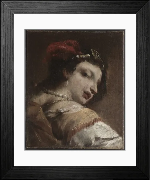 Framed Print : Head of a Woman, c. 1739. Creator: Antonio Guardi (Italian, 1699-1760) Framed Print : Head of a Woman, c. 1739. Creator: Antonio Guardi (Italian, 1699-1760)