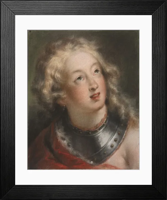 Framed Print : Head of a Woman, first half 18th century. Creator: Rosalba Carriera (Italian, 1675-1757) Framed Print : Head of a Woman, first half 18th century. Creator: Rosalba Carriera (Italian, 1675-1757)