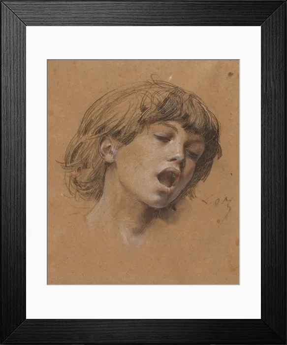 Framed Print : Head of a Boy Singing (Study for Music), c. 1898. Creator: Luc-Olivier Merson (French, 1846-1920) Framed Print : Head of a Boy Singing (Study for Music), c. 1898. Creator: Luc-Olivier Merson (French, 1846-1920)