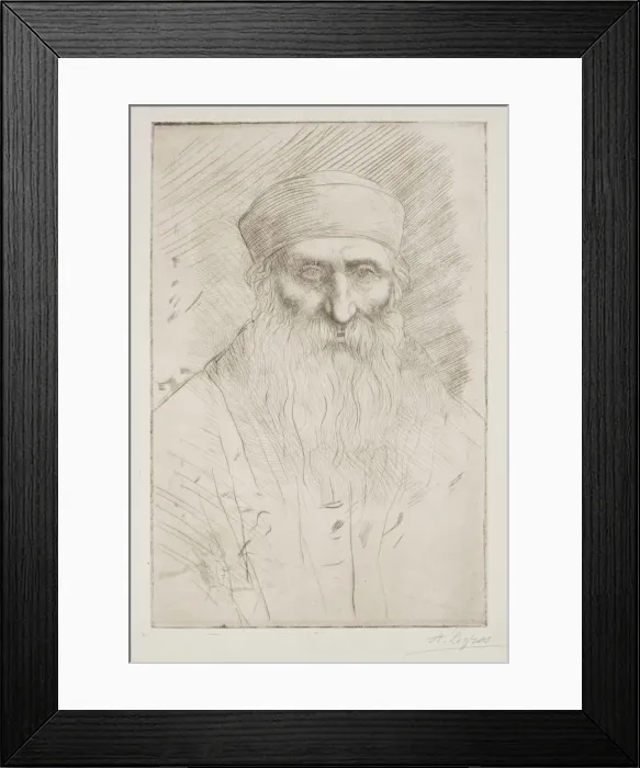 Framed Print : Head of a Man with a Long Beard. Creator: Alphonse Legros (French, 1837-1911) Framed Print : Head of a Man with a Long Beard. Creator: Alphonse Legros (French, 1837-1911)