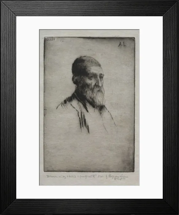 Framed Print : Head of a Man. Creator: Alphonse Legros (French, 1837-1911) Framed Print : Head of a Man. Creator: Alphonse Legros (French, 1837-1911)