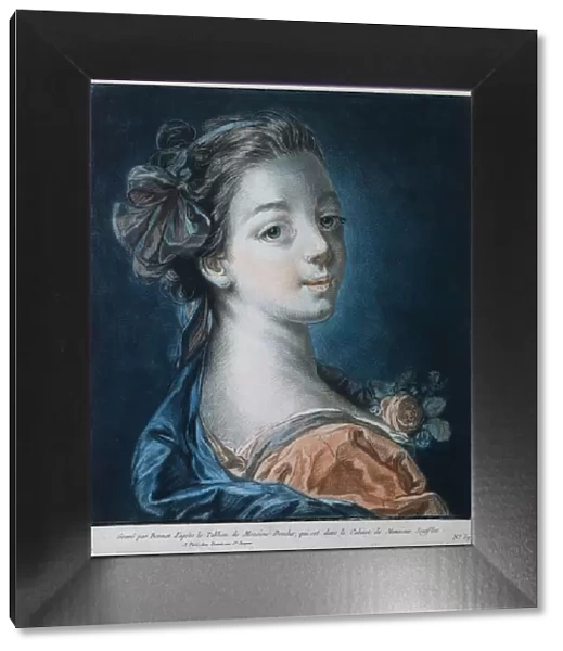Head of a Woman (Mme. Deshayes?), c. 1771. Creator: Louis-Marin Bonnet (French, 1736-1793)