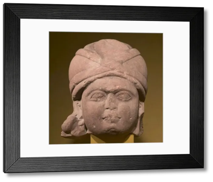 Framed Print : Head of a Yaksha, c. 125 BC. Creator: Unknown Framed Print : Head of a Yaksha, c. 125 BC. Creator: Unknown