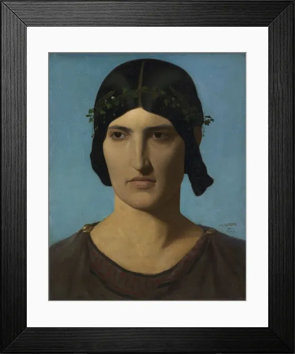 Framed Print : Head of an Italian Woman, 1847-1860. Creator: Jean-Leon Gerome (French, 1824-1904) Framed Print : Head of an Italian Woman, 1847-1860. Creator: Jean-Leon Gerome (French, 1824-1904)