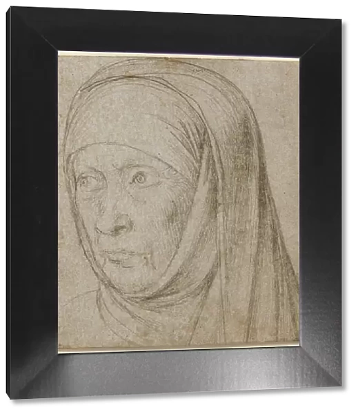 Head of an Old Woman, c. 1500. Creator: Hans Holbein (German, c. 1465-1524)