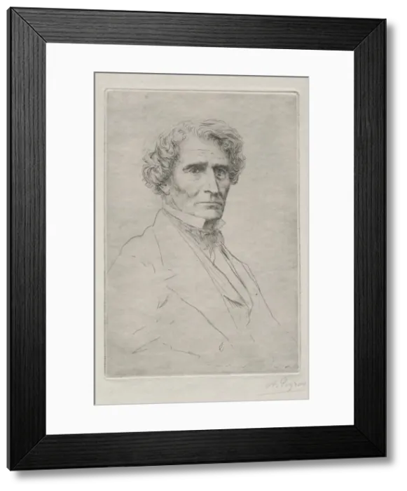 Framed Print : Hector Berlioz. Creator: Alphonse Legros (French, 1837-1911) Framed Print : Hector Berlioz. Creator: Alphonse Legros (French, 1837-1911)