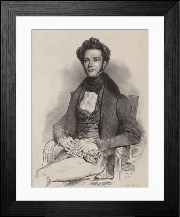 Framed Print : Henri Herz, Pianist, 1832. Creator: Achille Deveria (French, 1800-1857) Framed Print : Henri Herz, Pianist, 1832. Creator: Achille Deveria (French, 1800-1857)