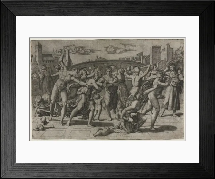 Framed Print : Massacre of the Innocents without the Fir Tree, ca. 1513-15. Creator: Marcantonio Raimondi Framed Print : Massacre of the Innocents without the Fir Tree, ca. 1513-15. Creator: Marcantonio Raimondi