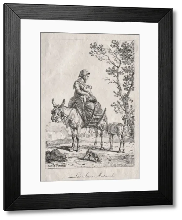 Framed Print : Maternal Care. Creator: Carle Vernet (French, 1758-1836) Framed Print : Maternal Care. Creator: Carle Vernet (French, 1758-1836)