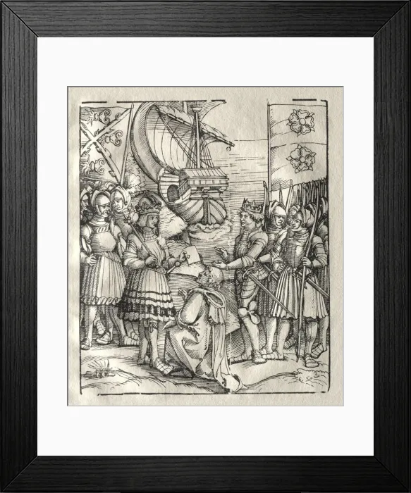 Framed Print : Maximilian Makes Peace with Henry VII. Creator: Peter Flotner (German, 1485-1546) Framed Print : Maximilian Makes Peace with Henry VII. Creator: Peter Flotner (German, 1485-1546)