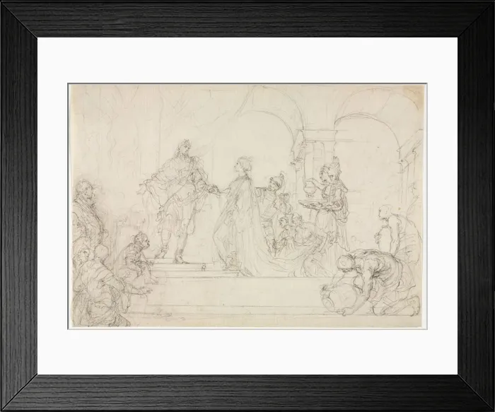Framed Print : Meeting of Solomon and Queen of Sheba. Creator: Francesco Solimena (Italian, 1657-1747) Framed Print : Meeting of Solomon and Queen of Sheba. Creator: Francesco Solimena (Italian, 1657-1747)