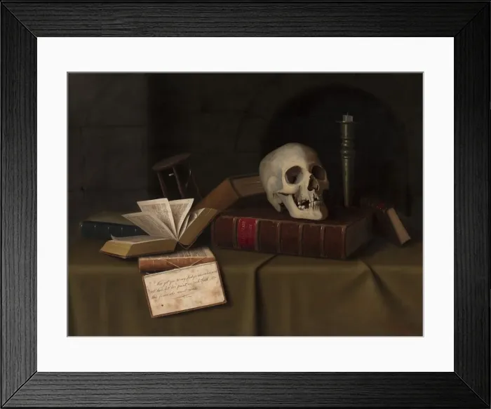 Framed Print : Memento Mori, To This Favour, 1879. Creator: William Michael Harnett (American Framed Print : Memento Mori, To This Favour, 1879. Creator: William Michael Harnett (American