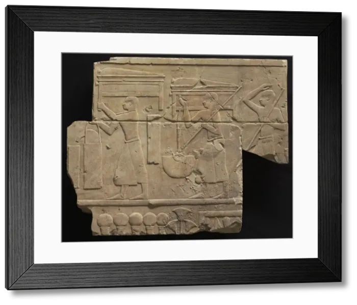 Framed Print : Men Bearing Tomb Equipment, 667-647 BC. Creator: Unknown Framed Print : Men Bearing Tomb Equipment, 667-647 BC. Creator: Unknown