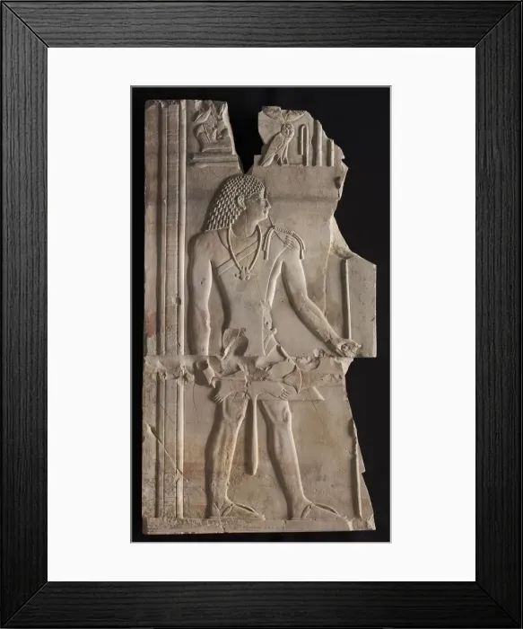 Framed Print : Mentuemhat as Priest with Staff and Scepter, c. 667-647 BC. Creator: Unknown Framed Print : Mentuemhat as Priest with Staff and Scepter, c. 667-647 BC. Creator: Unknown