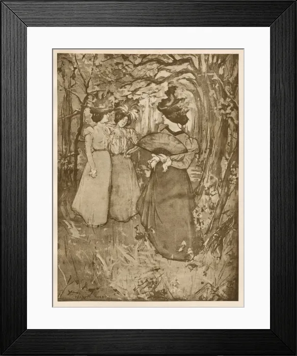 Framed Print : Menuet dAutomne, 1898. Creator: Manuel Robbe (French, 1872-1936); Imprimerie Champenois Framed Print : Menuet dAutomne, 1898. Creator: Manuel Robbe (French, 1872-1936); Imprimerie Champenois