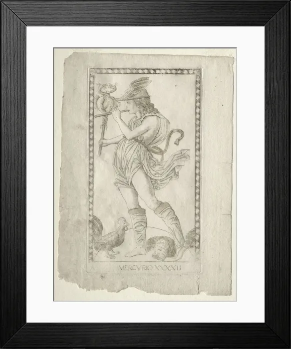 Framed Print : Mercury (from the Tarocchi, series A: Firmaments of the Universe, #42), before 1467 Framed Print : Mercury (from the Tarocchi, series A: Firmaments of the Universe, #42), before 1467