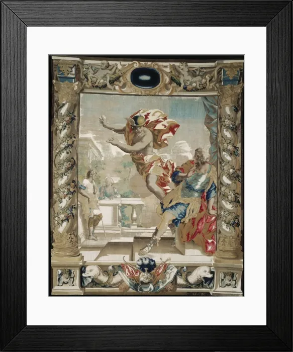 Framed Print : Mercury tells Aeneas to Leave Carthage, 1679. Creator: Giovanni Francesco Romanelli (Italian Framed Print : Mercury tells Aeneas to Leave Carthage, 1679. Creator: Giovanni Francesco Romanelli (Italian