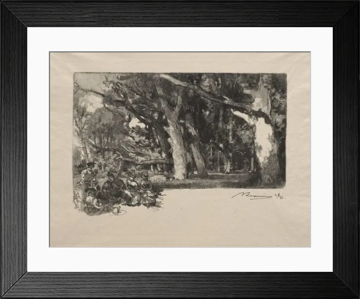 Framed Print : Midi sous bois. Creator: Auguste Louis Lepere (French, 1849-1918) Framed Print : Midi sous bois. Creator: Auguste Louis Lepere (French, 1849-1918)