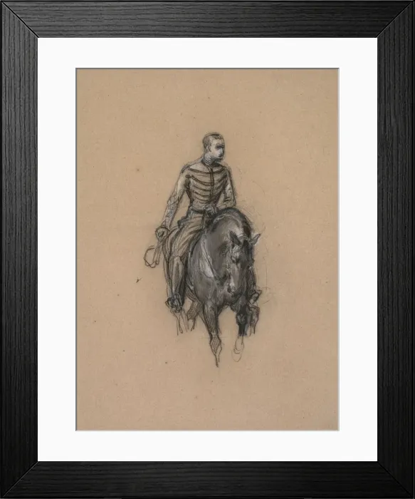 Framed Print : Militaire a cheval (Soldier on Horseback), c. 1860. Creator: Isidore Pils (French, 1813 / 15-1875) Framed Print : Militaire a cheval (Soldier on Horseback), c. 1860. Creator: Isidore Pils (French, 1813 / 15-1875)