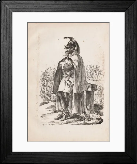 Framed Print : Military Costumes: Cavalry Man, 1814-1818. Creator: Nicolas Toussaint Charlet (French, 1792-1845) Framed Print : Military Costumes: Cavalry Man, 1814-1818. Creator: Nicolas Toussaint Charlet (French, 1792-1845)