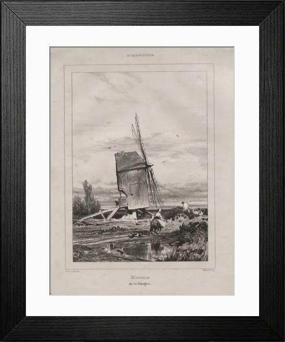 Framed Print : Mill in the Sologne, France, 1835. Creator: Jules Dupre (French, 1811-1889) Framed Print : Mill in the Sologne, France, 1835. Creator: Jules Dupre (French, 1811-1889)