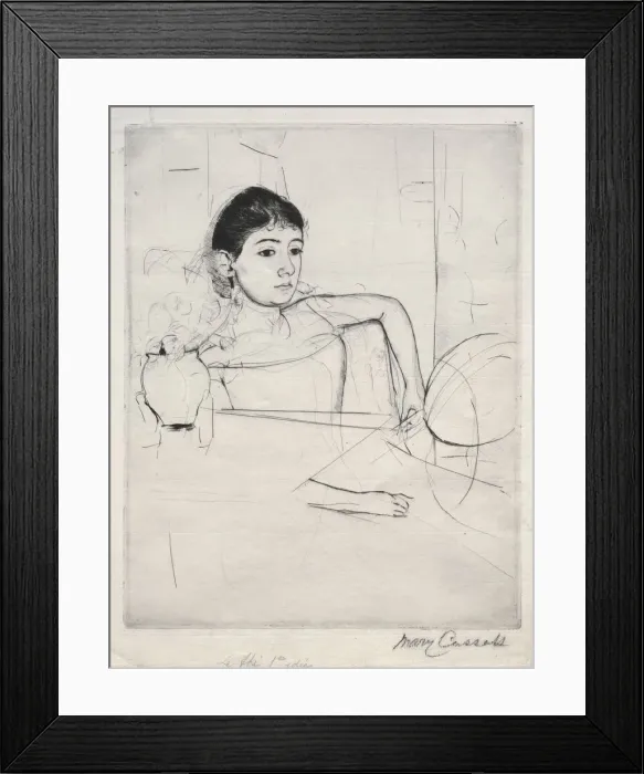 Framed Print : Mimi as a Brunette, 1889. Creator: Mary Cassatt (American, 1844-1926) Framed Print : Mimi as a Brunette, 1889. Creator: Mary Cassatt (American, 1844-1926)