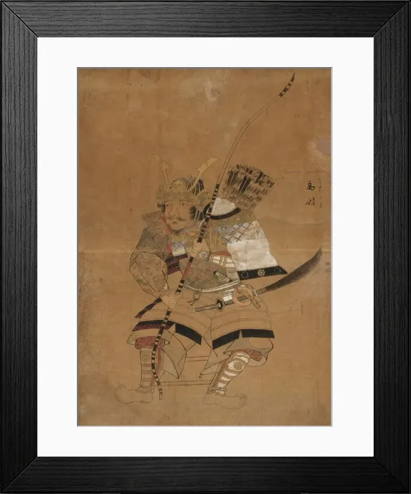 Framed Print : Minemotto Tametomo in Armor, 1615-1868. Creator: Unknown Framed Print : Minemotto Tametomo in Armor, 1615-1868. Creator: Unknown