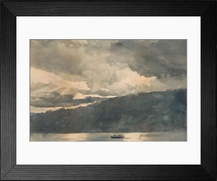 Framed Print : Mink Lake, Adirondacks, 1892. Creator: Winslow Homer (American, 1836-1910)