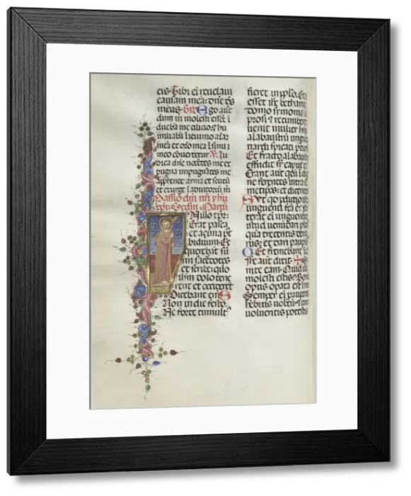 Framed Print : Missale: Fol. 124v: Christ holding the Cross, 1469. Creator: Bartolommeo Caporali (Italian, c Framed Print : Missale: Fol. 124v: Christ holding the Cross, 1469. Creator: Bartolommeo Caporali (Italian, c