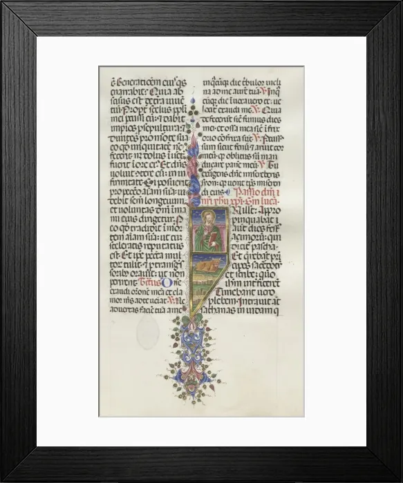 Framed Print : Missale: Fol. 131: Saint Luke with Bull, 1469. Creator: Bartolommeo Caporali (Italian, c Framed Print : Missale: Fol. 131: Saint Luke with Bull, 1469. Creator: Bartolommeo Caporali (Italian, c