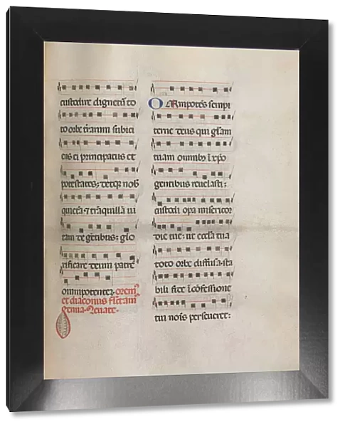 Missale: Fol. 146: Music for various prayers... 1469. Creator: Bartolommeo Caporali (Italian, c