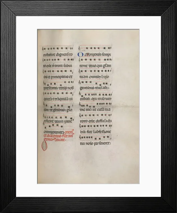 Framed Print : Missale: Fol. 146: Music for various prayers... 1469. Creator: Bartolommeo Caporali (Italian, c Framed Print : Missale: Fol. 146: Music for various prayers... 1469. Creator: Bartolommeo Caporali (Italian, c