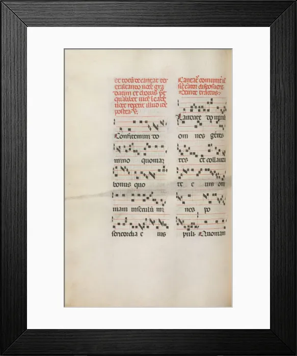Framed Print : Missale: Fol. 171v: Music for Alleluia etc. at beginning of Easter, 1469 Framed Print : Missale: Fol. 171v: Music for Alleluia etc. at beginning of Easter, 1469