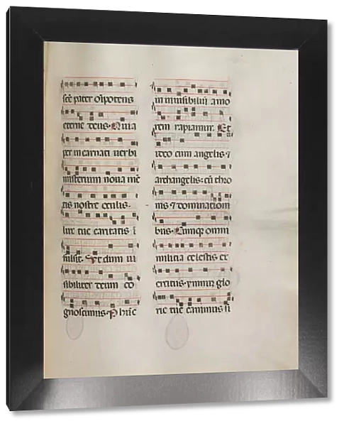 Missale: Fol. 177: Music for various ordinary prayers, 1469. Creator: Bartolommeo Caporali