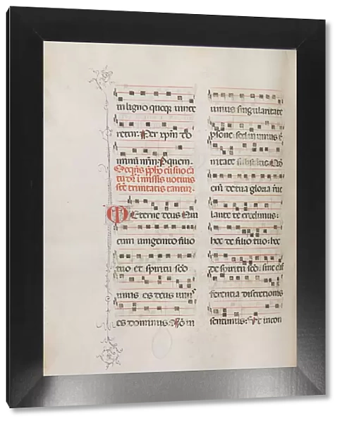 Missale: Fol. 182v: Music for various ordinary prayers, 1469. Creator: Bartolommeo Caporali