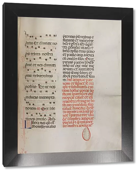 Missale: Fol. 190: Music for various prayers, 1469. Creator: Bartolommeo Caporali (Italian, c